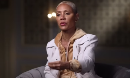 Jada Pinkett Smith Book - Jada Pinkett Smith gesturing with her hands while speaking.